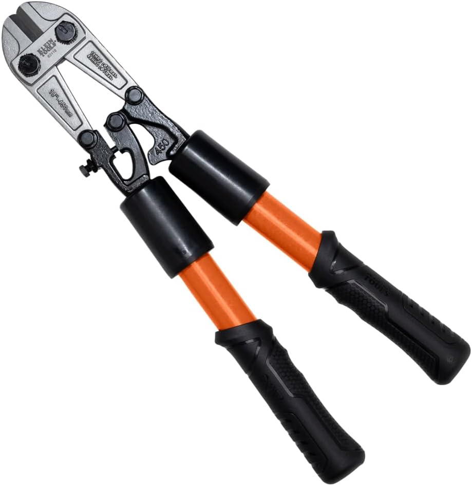 Klein Tools 63118 Bolt Cutter, Fiberglass Handle, 18-Inch
