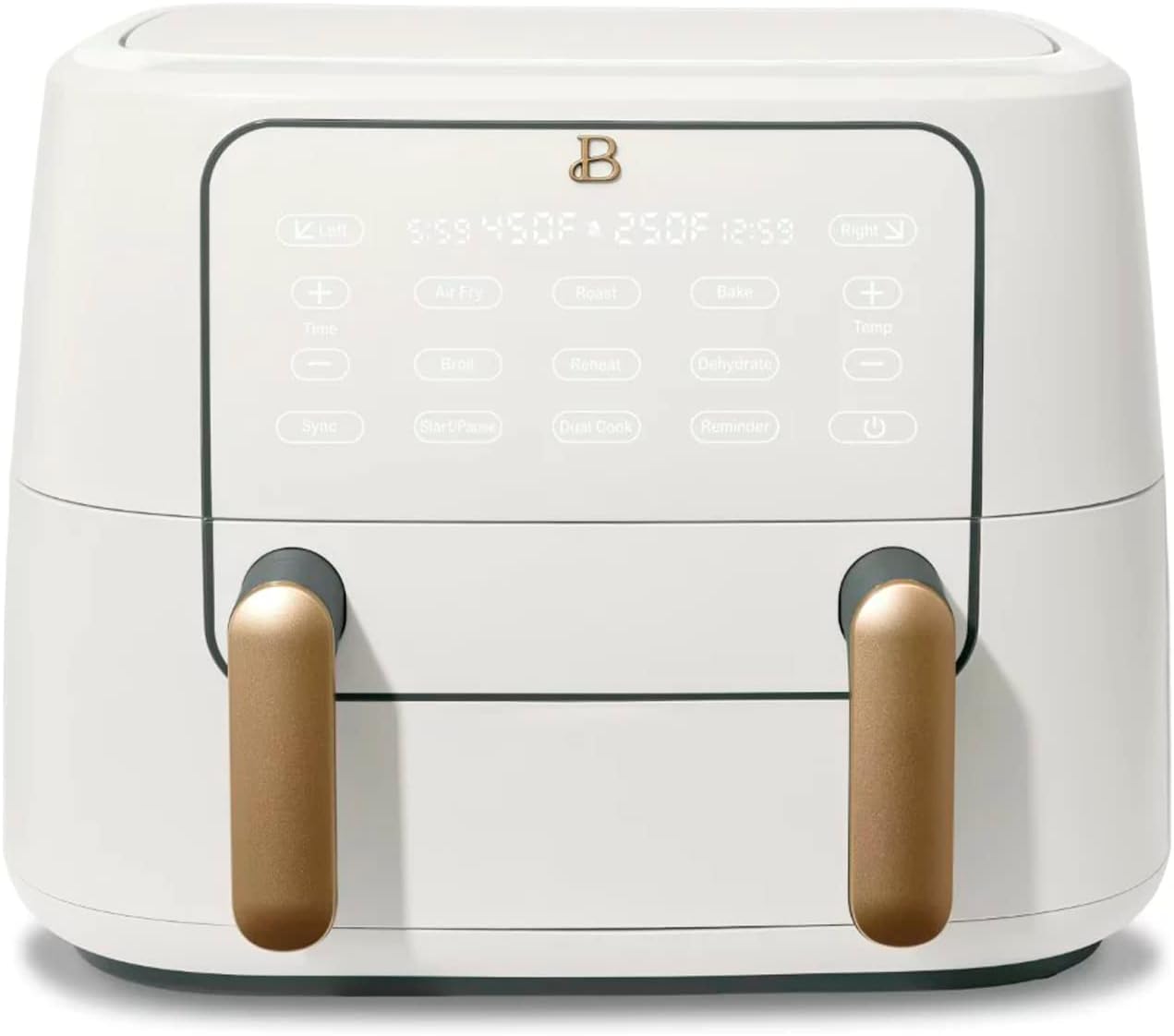 Beautiful 9QT TriZone Air Fryer, by Drew Barrymore (White Icing)