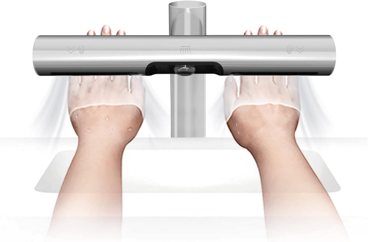 AIKE Air Tap Wash+Dry High Speed Hand Dryer Model AK7120, 110-120V Chrome