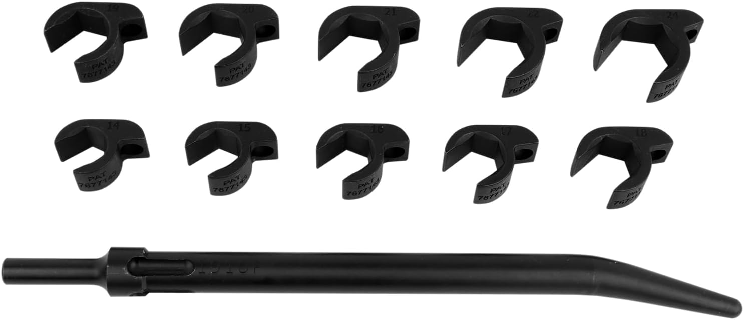 LTI TOOLS Metric Shockit Crows Foot Socket Wrench Set 11-Piece, Heavy Duty Industrial Hydraulic (LT1910)