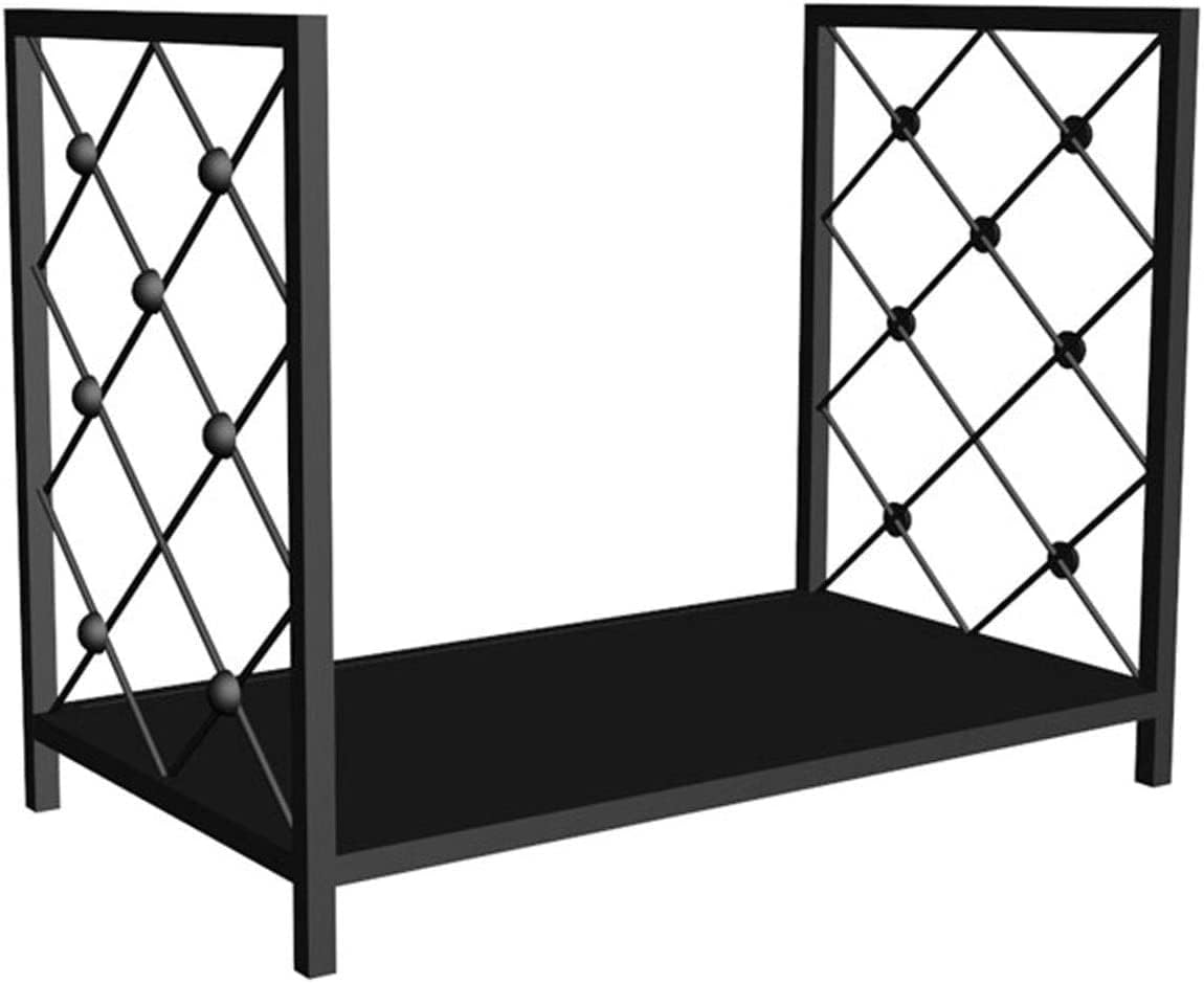 Outdoor Fireplace Firewood Rack Log Store Firewood Rack Tall Firewood Bracket Outdoor Firewood Holder Fireplace Heavy Duty Log Store Steel Black Fireplace Tools