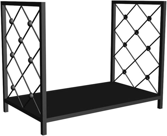 Outdoor Fireplace Firewood Rack Log Store Firewood Rack Tall Firewood Bracket Outdoor Firewood Holder Fireplace Heavy Duty Log Store Steel Black Fireplace Tools