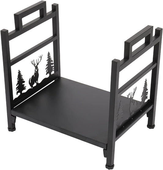Log Store Firewood Rack Wood Holders Firewood Outdoor Heavy Steel Tube Construction With Animal Pattern Wood Store,