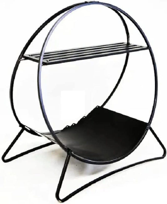 Firewood Log Rack Storage,Log Store Indoors, Firewood Holder Firewood Rack Indoor Steel Tubular Round Wood Holders Firewood Easy Assemble Log Store Heavy Duty Wood Log St