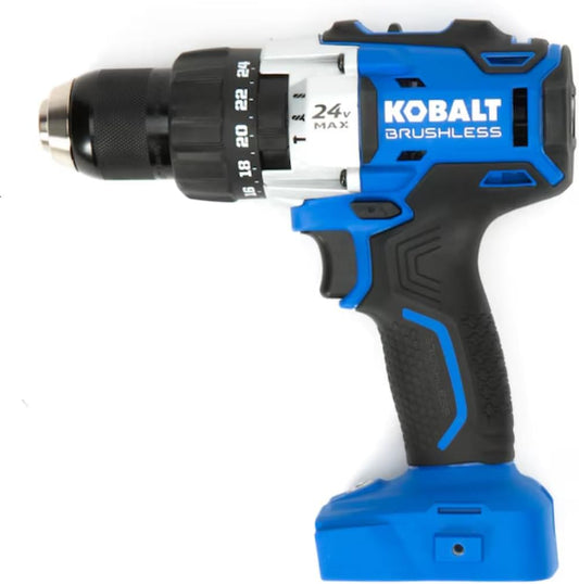 Kobalt 1/2-in 24-Volt Max-Volt Lithium Ion (Li-ion) Variable Speed Brushless Cordless Hammer Drill Bare Tool Only (Tool Only, Model #kdd524b-03)