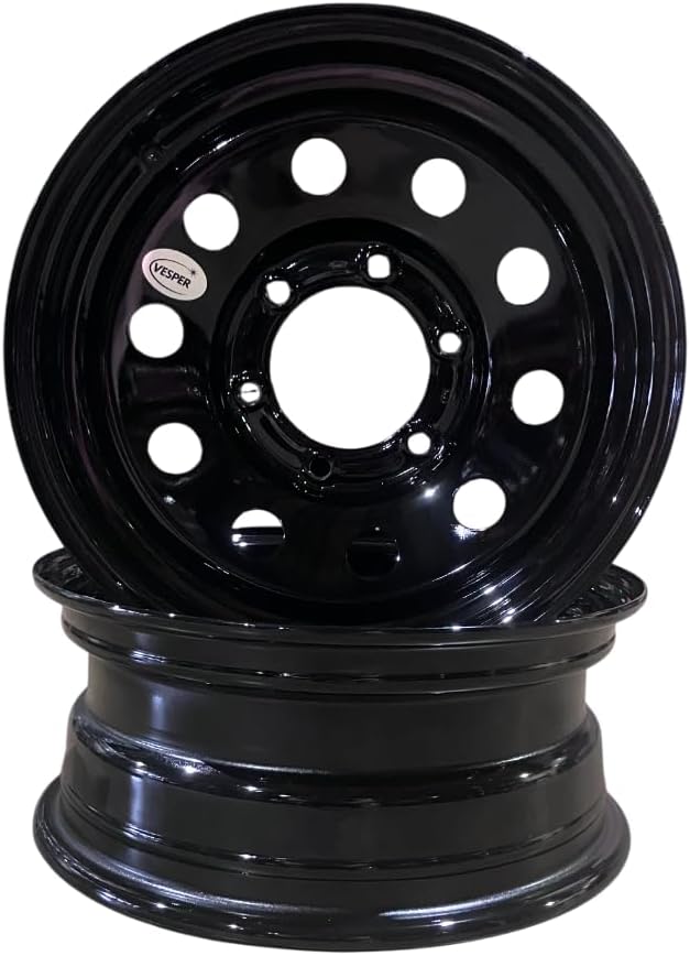 Taskmaster 2-Pack 16x6 6x5.5 Steel Black Modular Trailer Wheel Rim