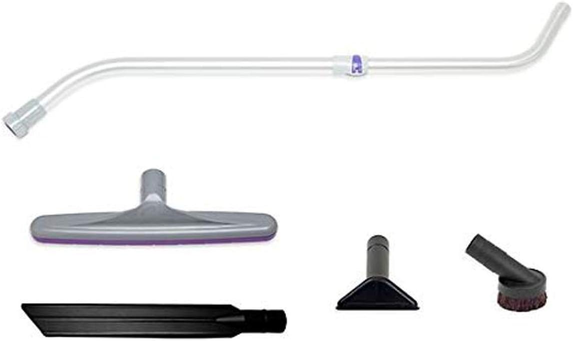 ProTeam 107100 5-Piece Xover Multi-Surface Vacuum Tool Kit with 14" Floor Tool and Telescoping Wand, 1-1/2-inch Vacuum Attachment Tool Kit for Commercial Low Pile Carpets and Hard Floors