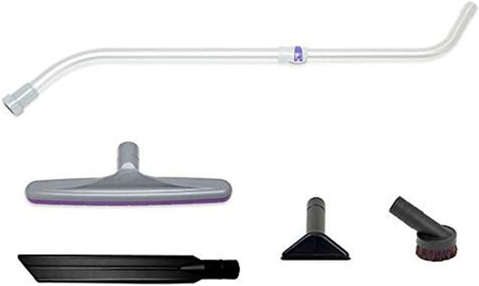 ProTeam 107100 5-Piece Xover Multi-Surface Vacuum Tool Kit with 14" Floor Tool and Telescoping Wand, 1-1/2-inch Vacuum Attachment Tool Kit for Commercial Low Pile Carpets and Hard Floors