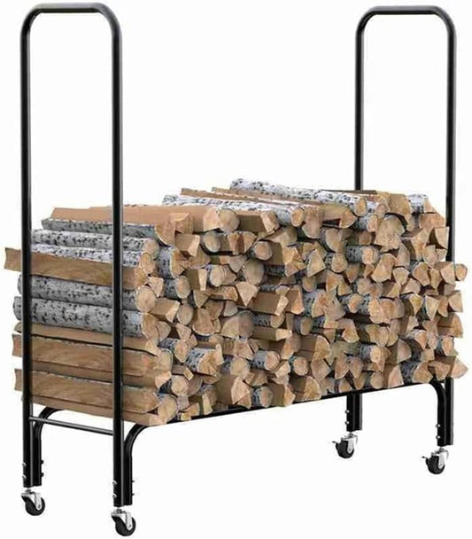Firewood Storage Rack Home Outdoor Indoor Firewood Display Rack Wooden Firewood Storage Collection Rack Firewood Rack(