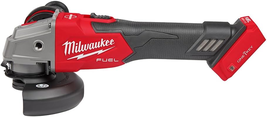 Milwaukee 2883-20 M18 FUEL Brushless Lithium-Ion 4-1/2 in. / 5 in. Cordless Braking Grinder with Lock-On Slide Switch with ONE-KEY (Tool Only)