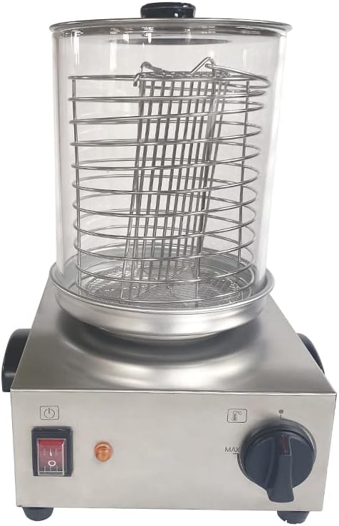 Electric Hot Dog Warmer Machine 110V 300W Stainless Steel Hot Dog Bun Warmer Machine Adjustable Temperature Grilled Hot Dog Machine for Commerial Home