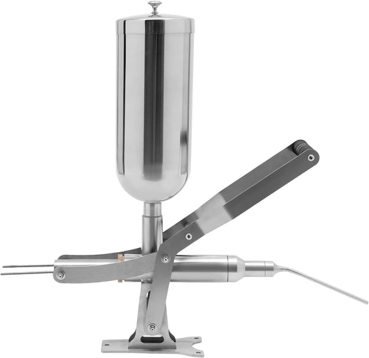 5.3Qt/5L Manual Donut Filling Machine, Commercial Donut Filler, Stainless Steel Hand-operated Donut Cream Filling Machine, Donut Churros Jelly Filling Machine for Bakeries, Restaurants