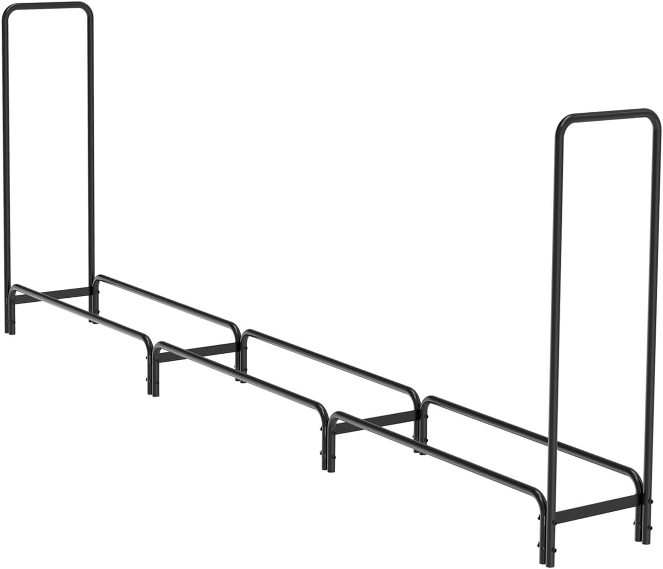 Firewood Log Rack Stand 12FT Heavy Duty Metal Wood Pile Storage Stacker Outdoor