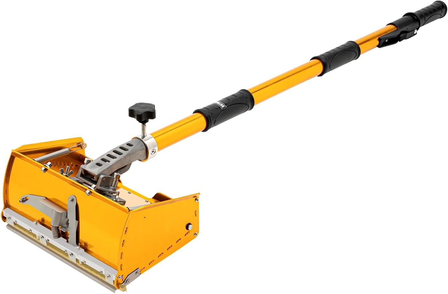 Professional Drywall Flat,10" Drywall Flat Finishing Box with Extension Handle Adjustable Height 35"-59",Aluminum Drywall Flat Finishing Box Tool Finishing Mud Box for Plasterboard Wallboard Sheetroc