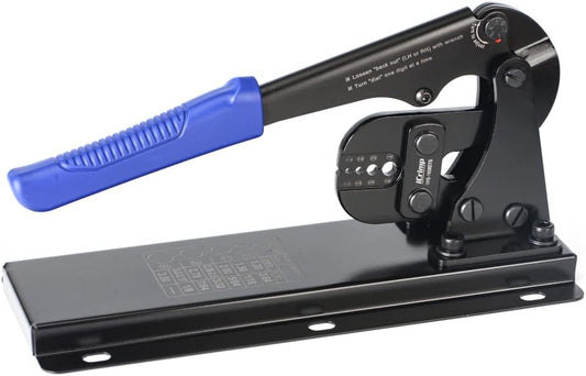 iCrimp Bench Swaging Tool for Crimping Aluminum Wire Rope End Sleeve, Duplex, Oval Sleeves, 3\/64 in to 1\/8 in (Bench Mounted Crimper)