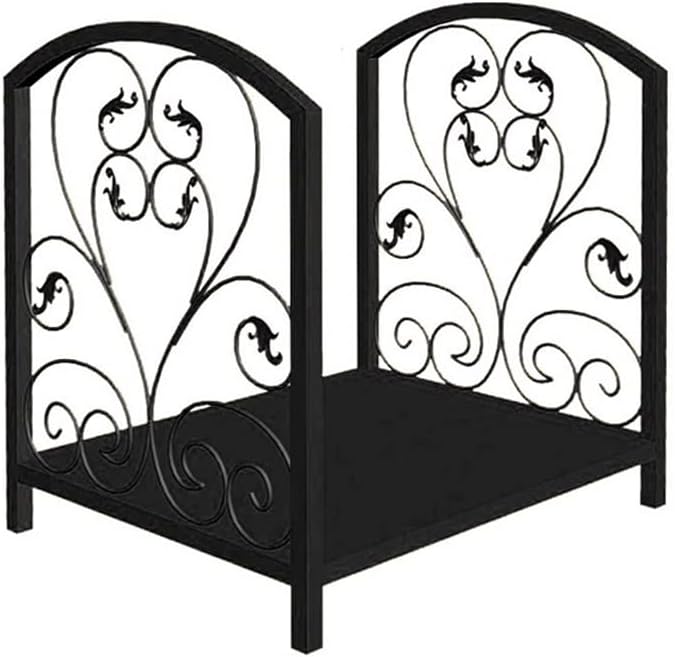 Firewood Storage Rack Iron Flooring Black Gold Firewood Rack New Home Firewood Storage Shelf(