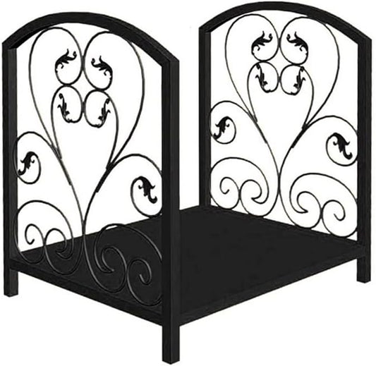 Firewood Storage Rack Iron Flooring Black Gold Firewood Rack New Home Firewood Storage Shelf(