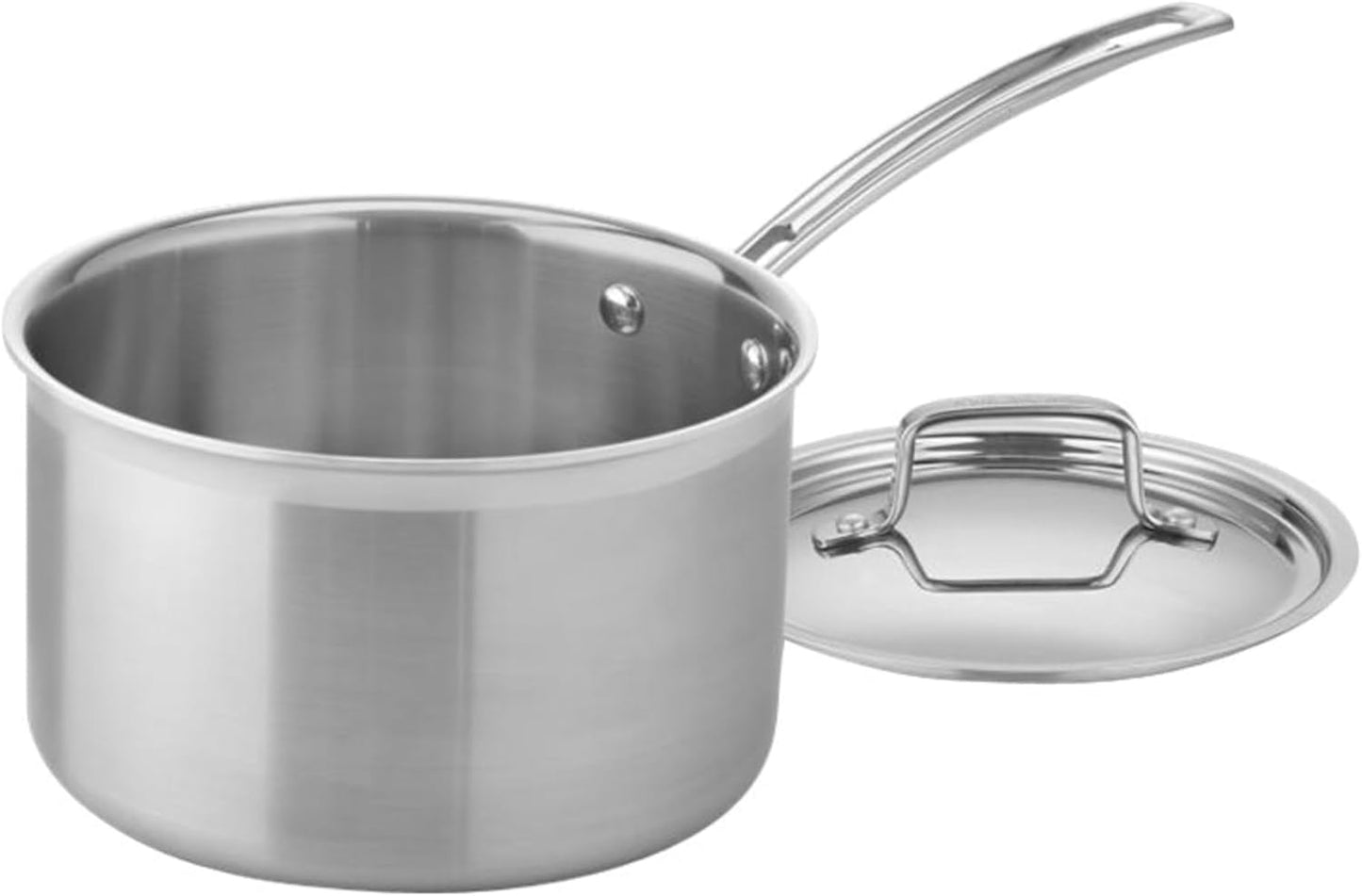 Cuisinart 4-Quart Skillet, Stainless Steel Cookware Multiclad Pro Triple Ply Saucepan w\/Cover, MCP194-20N