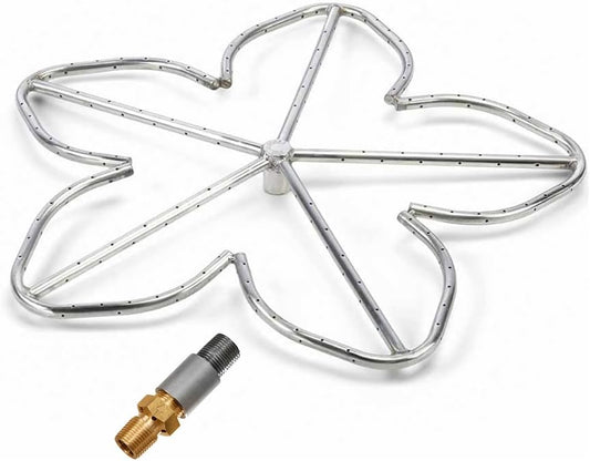 HPC Fire Penta Fire Pit Burner (PENTA24-LP), 24-Inch, Stainless Steel, Propane Gas