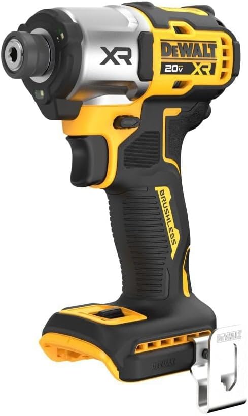 DEWALT 20V MAX XR Impact Driver, Brushless, 1\/4", 3-Speed, Bare Tool Only (DCF845B)