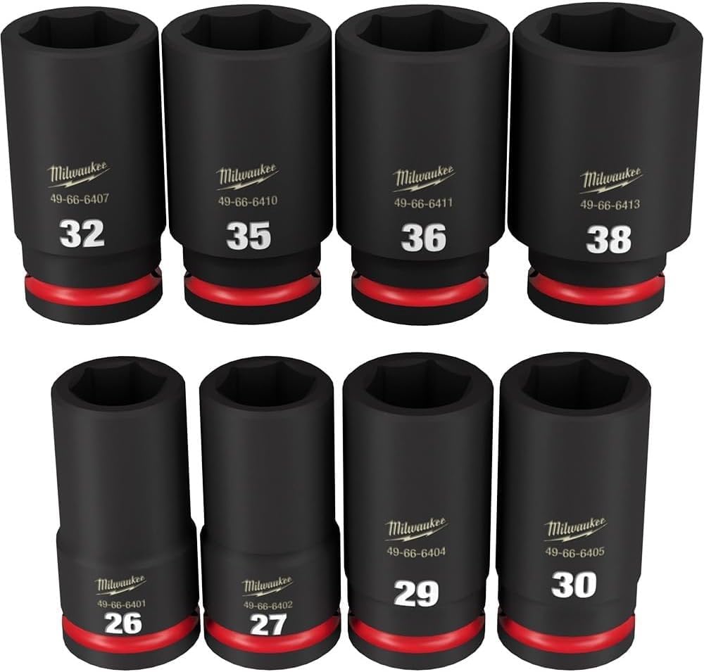 Milwaukee Electric Tool 8 Piece Deep 3/4"" Drive