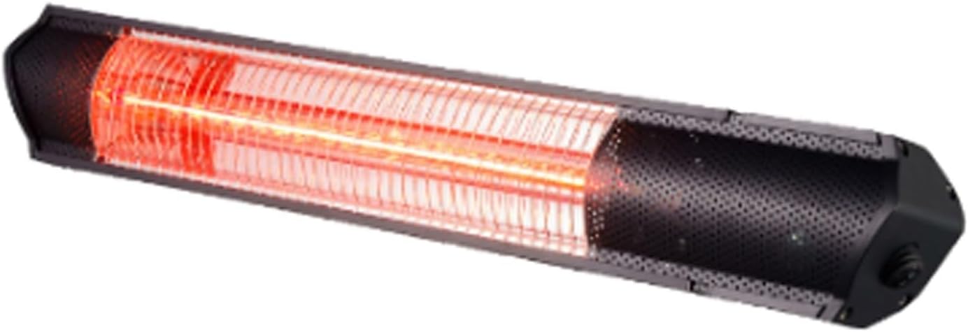 Outdoor Patio Heater, Wall-Mounted Electric Patio Heater With Remote Control - 2000W Carbon Infrared, IP65 Waterproof, Dual Power Modes For Backyard Garage Use