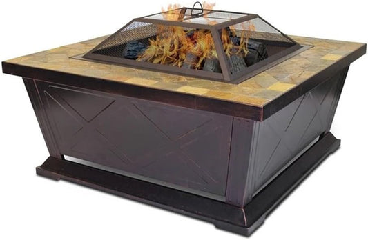Outdoor Leisure Products 36" Transitional Metal Fire Pit in Oil Rubbed Bronze