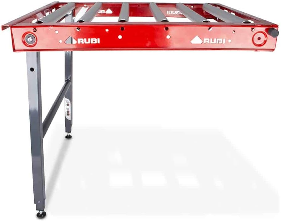 Roller Table Extension for DU\/DC\/DCX\/DS\/DX Tile Cutters \u2013 Adjustable Foldable Legs, Heavy Duty Work Surface, 26 9\/16"x22 5\/8", 154lb Capacity, Ideal for Tile Tools and Table Saw Accessories