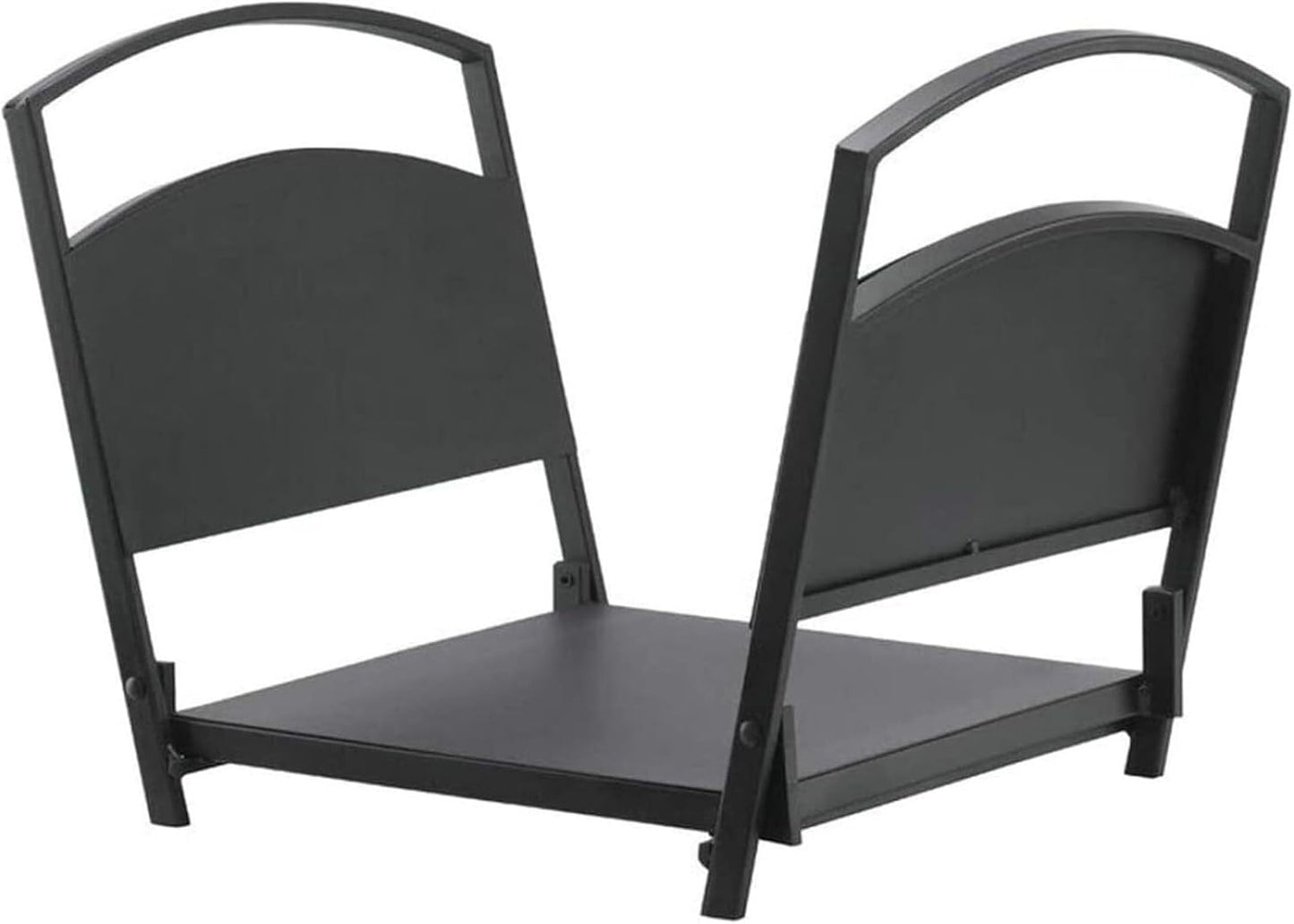 Heavy Duty Outdoor Firewood Rack Round Wrought Iron Log Holder For Indoor/Outdoor Fireplace Wood Storage