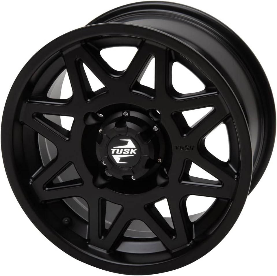 TUSK 4/156 Tintic Wheel 15x7 5.0 + 2.0 Matte Black For POLARIS RZR XP Turbo S Velocity 2019-2024