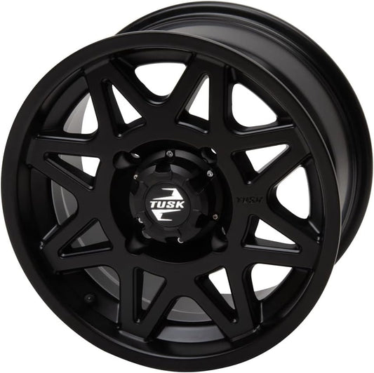 TUSK 4/137 Tintic Wheel 15x7 5.0 + 2.0 Matte Black Compatible with HONDA Talon 1000X-4 2020-2024