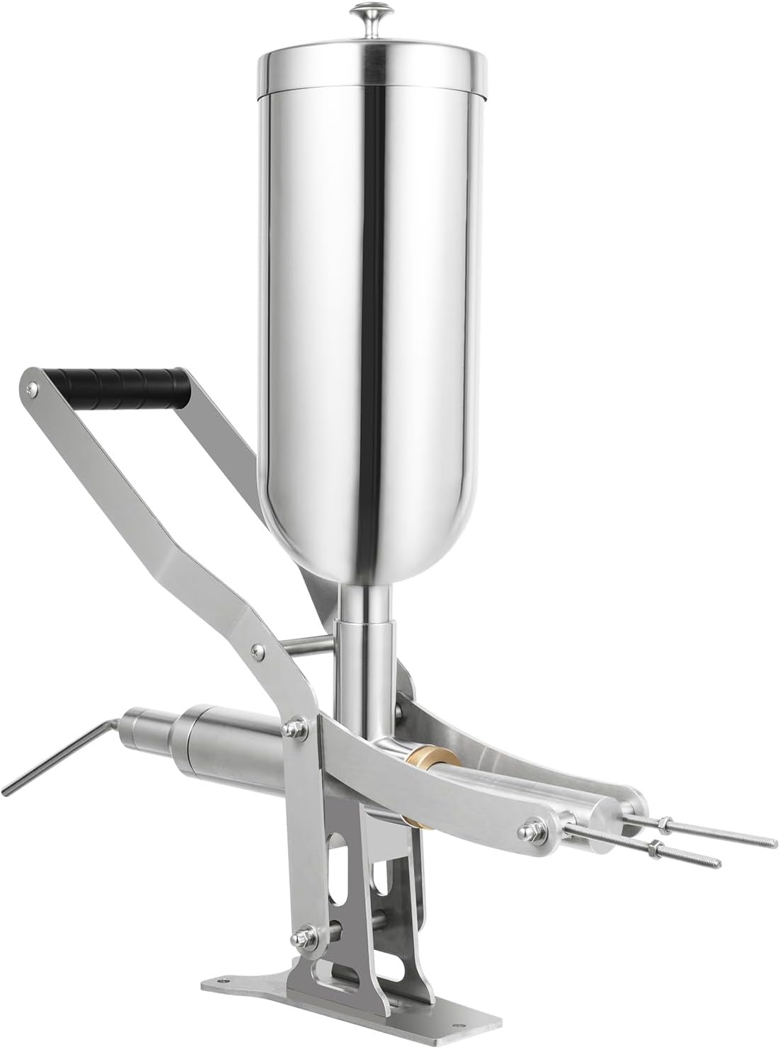 5.28QT Manual Donut-Filling Machine Stainless Steel Jam Filling Machine with 1 Long Nozzle and 3 Short Nozzles for Home Bakeries Dessert Shops