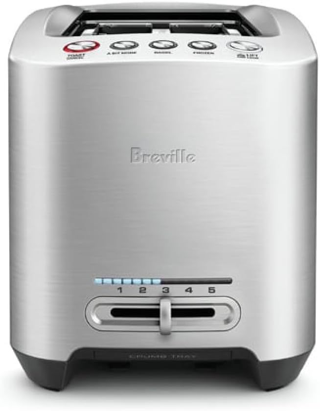 Breville BTA820XL Die-Cast Smart Toaster, 2 Slice, Brushed Stainless Steel