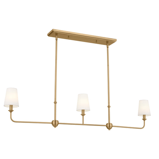 Kichler Pallas 3 -Light Polished Brass Traditional For Use in Bedrooms, Dining Rooms, Foyers, Kitchens, Living Rooms Chandelier