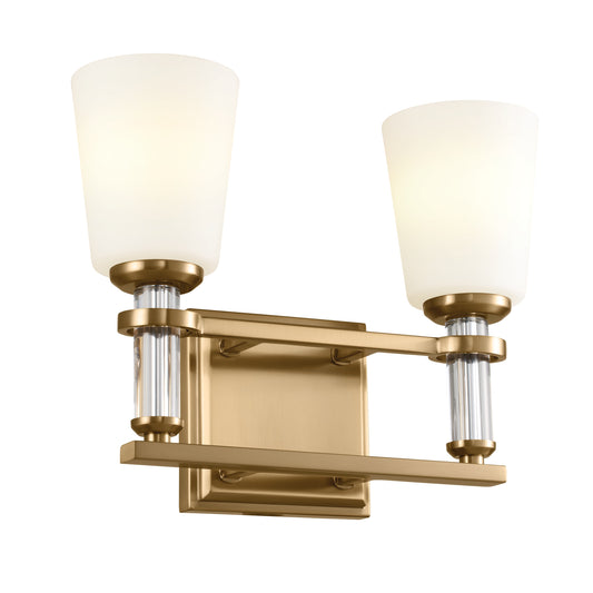 Kichler Rosalind 14.25-in 2 -Light Brushed Gold Traditional Vanity light