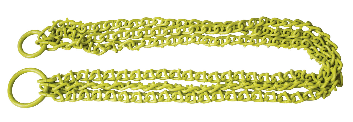 BrushGrubber Steel Shrub Chain Specialty Landscaping Tool, 9 lbs., Easily Removes Shallow-Rooted Shrubs and Clumps, 18-in Diameter, No-Slip Grip Links BG-19