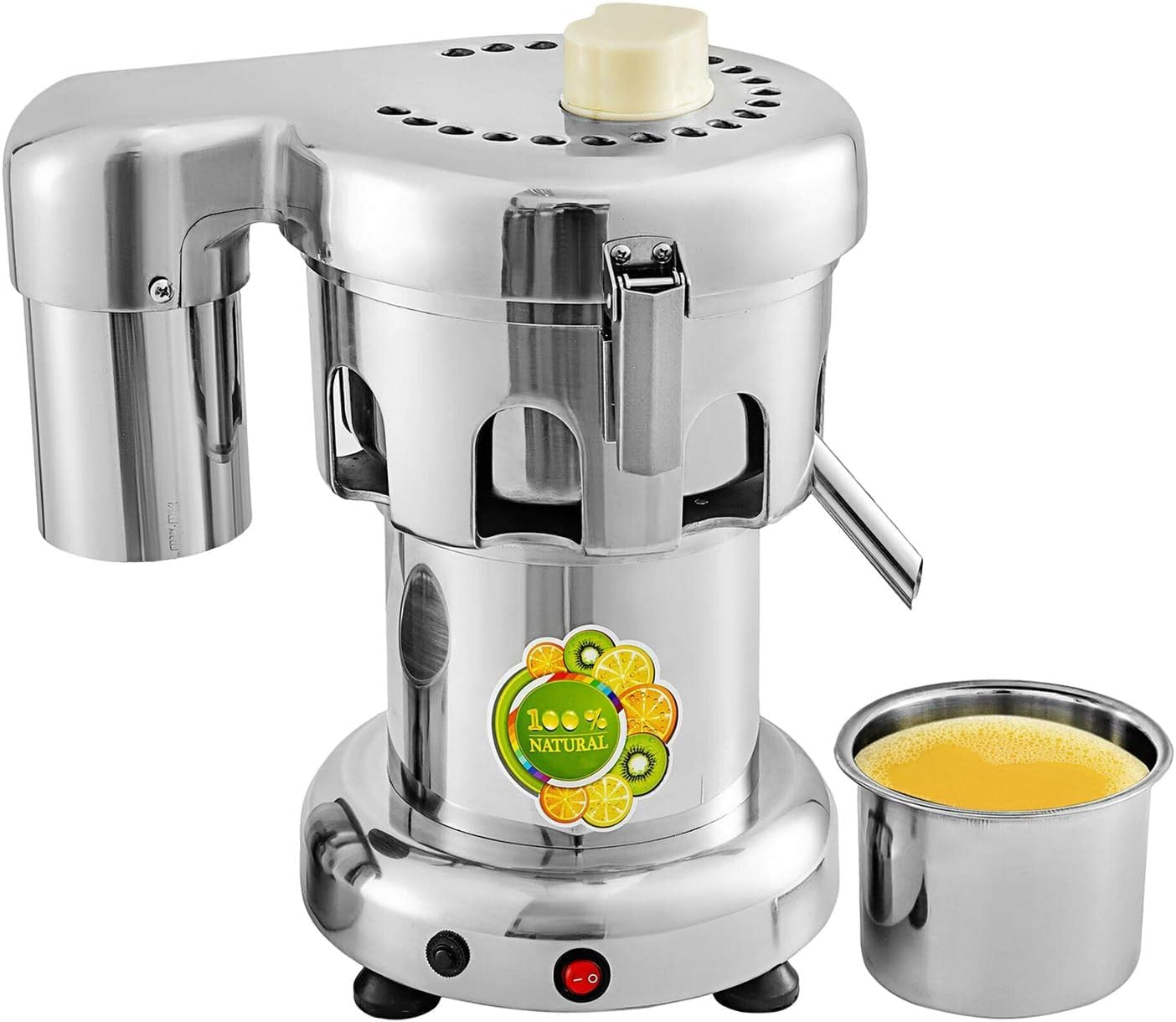 Cold Press Juicer | Fruit & Vegetables Juice Maker | Stainless Steel | 176 lbs\/hour | 110V (Small Press Juicer)