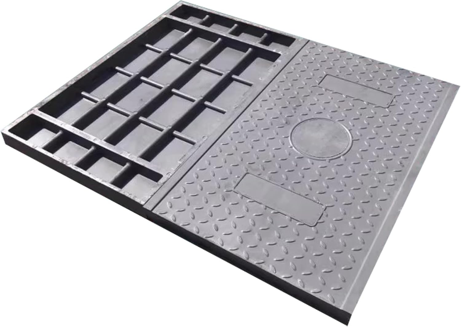 Septic Tank Cover, Anti-Slip Resin Manhole Cover for Garden Sidewalk Sewer Access