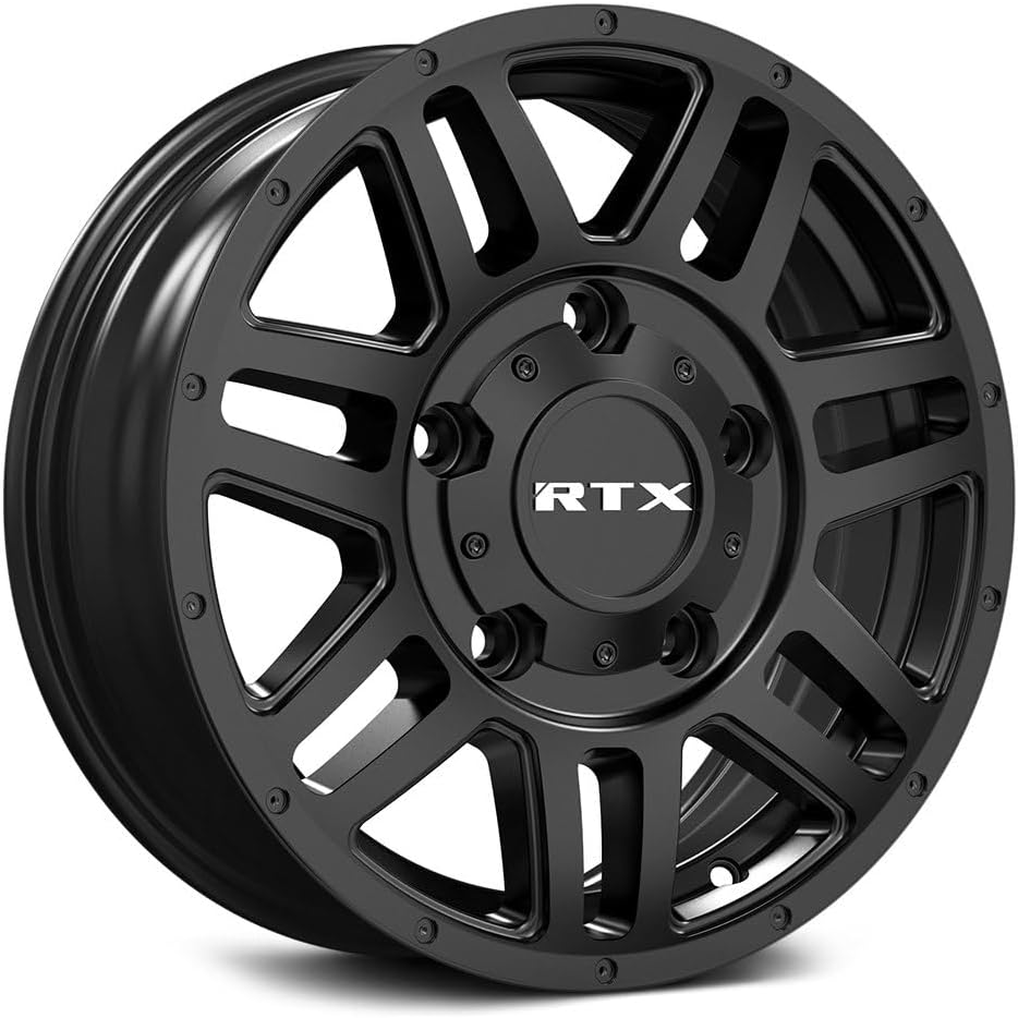 RTX ADVENTURE Custom Wheel - 16x6, 84 Offset, 6x180 Bolt Pattern, 139mm Hub - Satin Black Rim