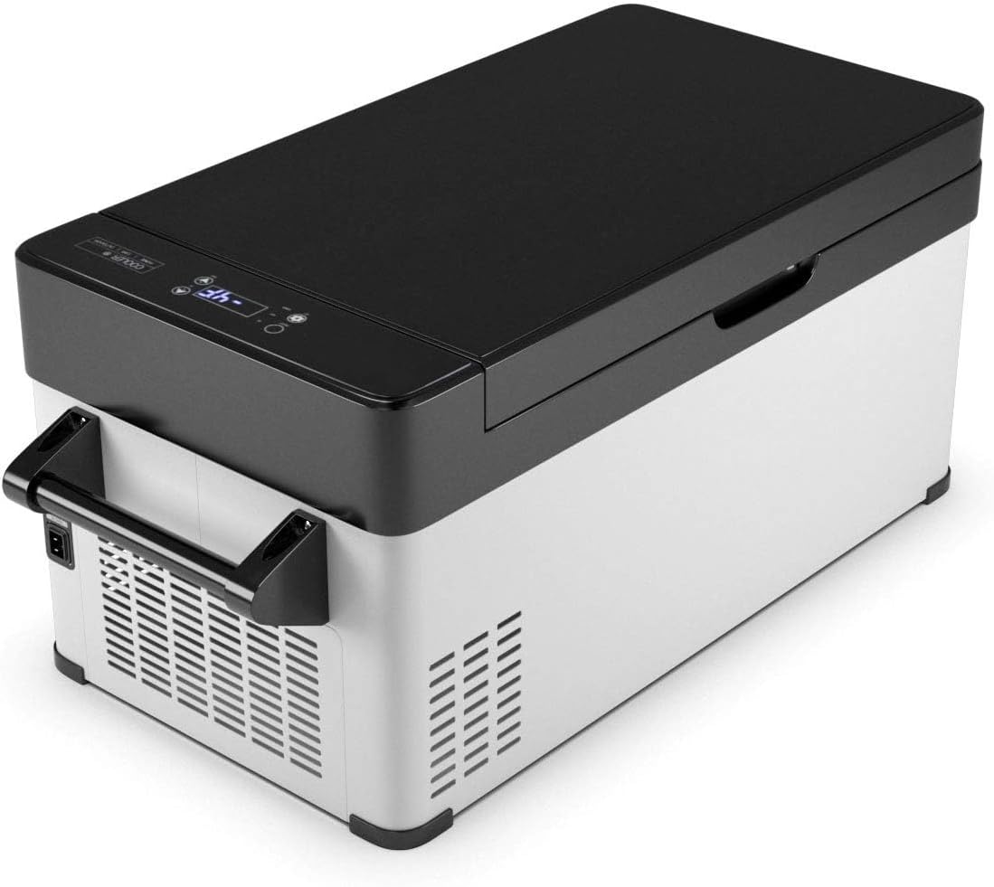 Nightcore 32 Quart (30L) Portable Car Freezer Compact Refrigerator, -13°F to 50°F, Adjustable Temperature Display, DC 12/24V, Electric Fridge Cooler for Car and Home Travel