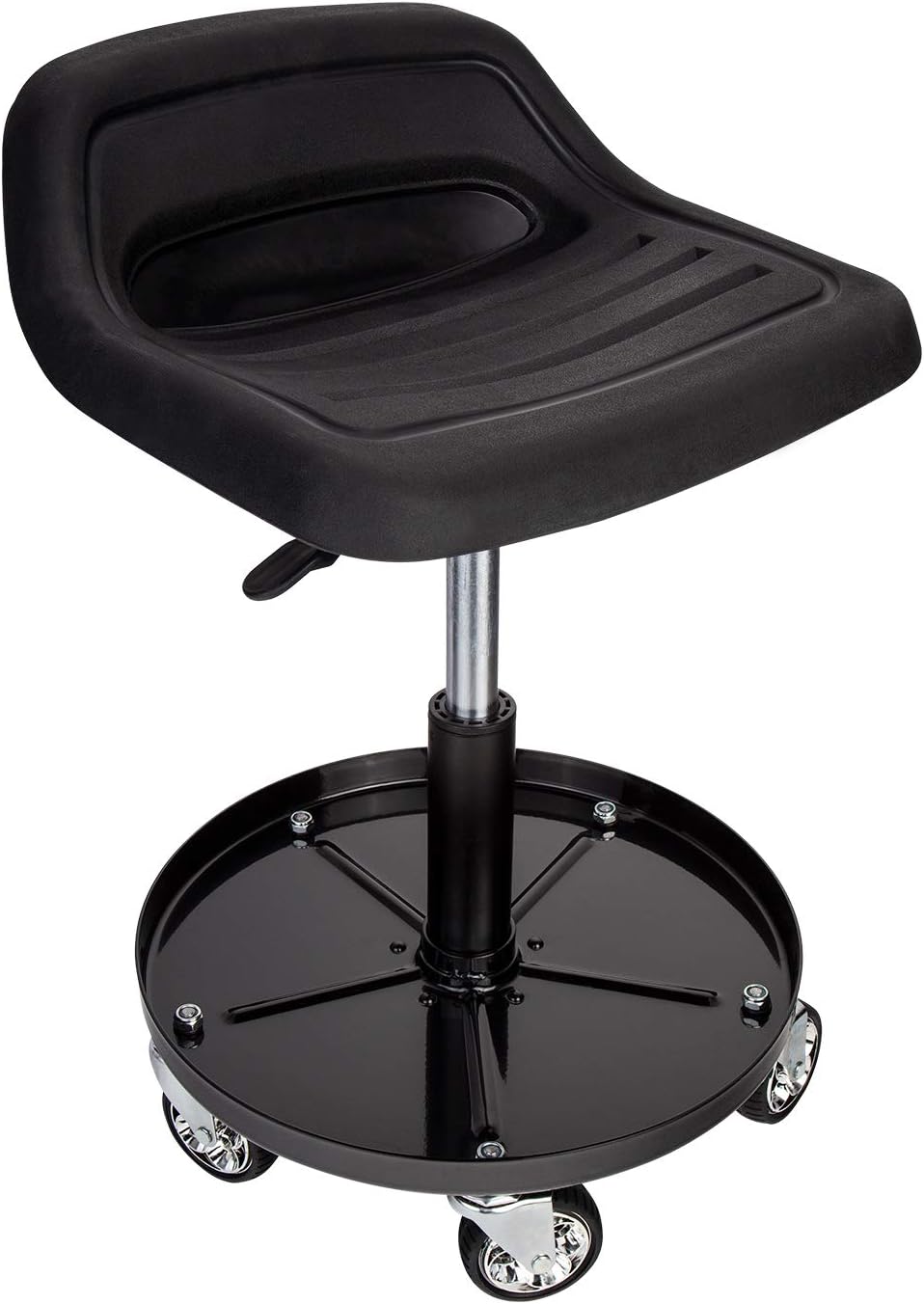 Sunex Tools 8514 300-Pound Capacity Telescoping Tractor Seat with Parts Tray and 3.5-Inch Heavy Duty Casters