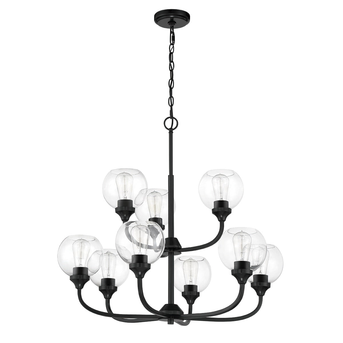 Craftmade Glenda 9 -Light Matte Black Traditional For Use in Bedrooms, Dining Rooms, Foyers, Living Rooms Chandelier 4827000
