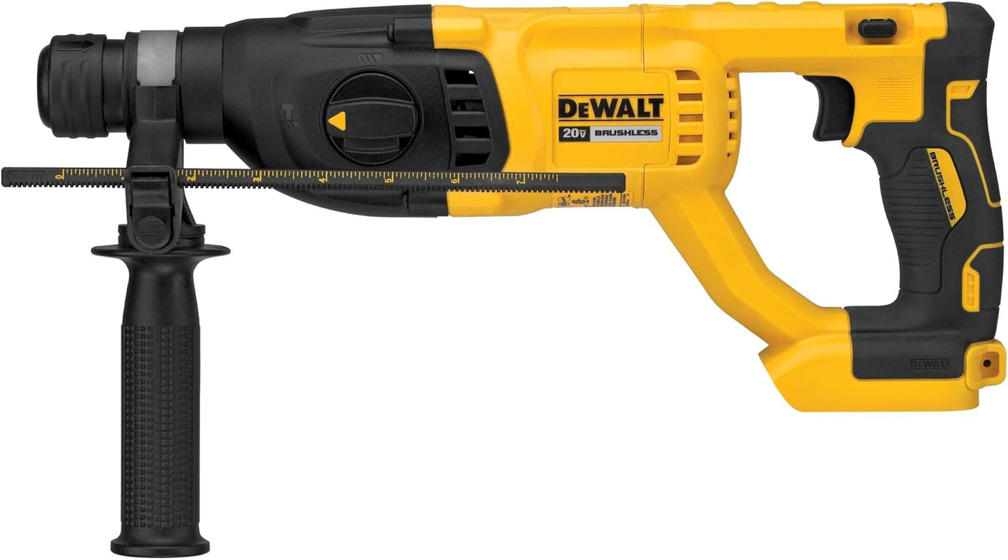 DEWALT 20V MAX SDS Plus 1 Inch Cordless Rotary Hammer with D-Handle, Bare Tool Only (DCH133B)
