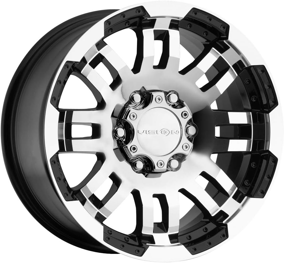 Vision Warrior 375 Gloss Black Machined Face Wheel (18x8.5"/6x139.7mm)
