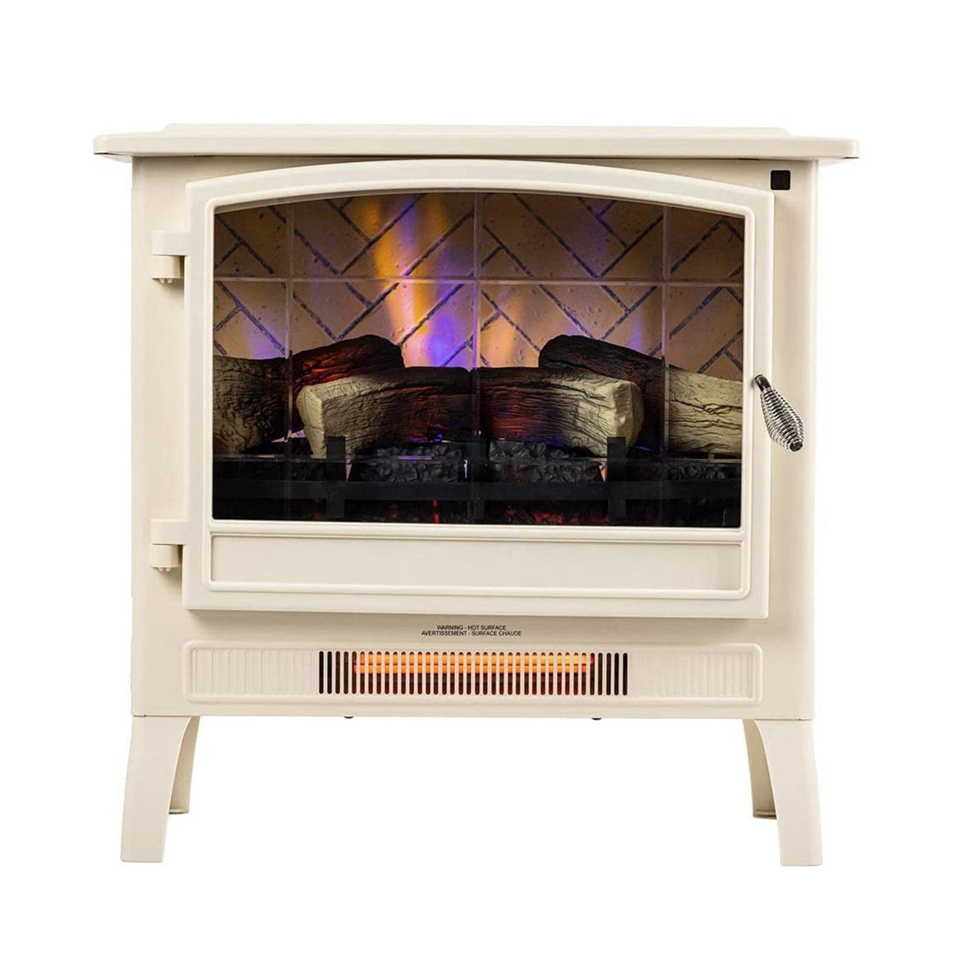 Country Living 24-in W Cream Infrared Quartz Electric Fireplace CL-FS-696-2