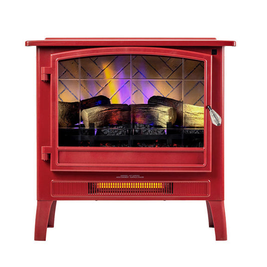 Country Living 24-in W Deep Red Infrared Quartz Electric Fireplace CL-FS-696-4