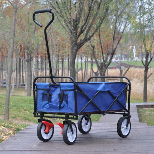 Bayfeve Patio Yard Cart Folding Wagon Garden Shopping Beach Cart BF-6295-74QL