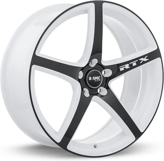 RTX Illusion 17x7.5 5x114.3 White & Black 42mm Wheels