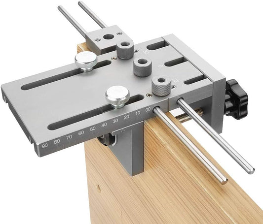 3 in 1Dowel Jig Kit, Self Centering Dowel Jig, Drill Tool,Drill Locator Kit,Adjustable Drill with Dedicated Clamp Board,High and Long Service Life