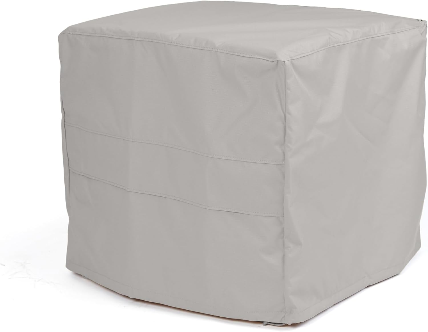 Covermates Square Firepit Top Cover - Heavy-Duty Polyester, Weather Resistant, Drawcord Hem, Fire Pit Covers, Square 36W x 36D x 25H, Ripstop Grey